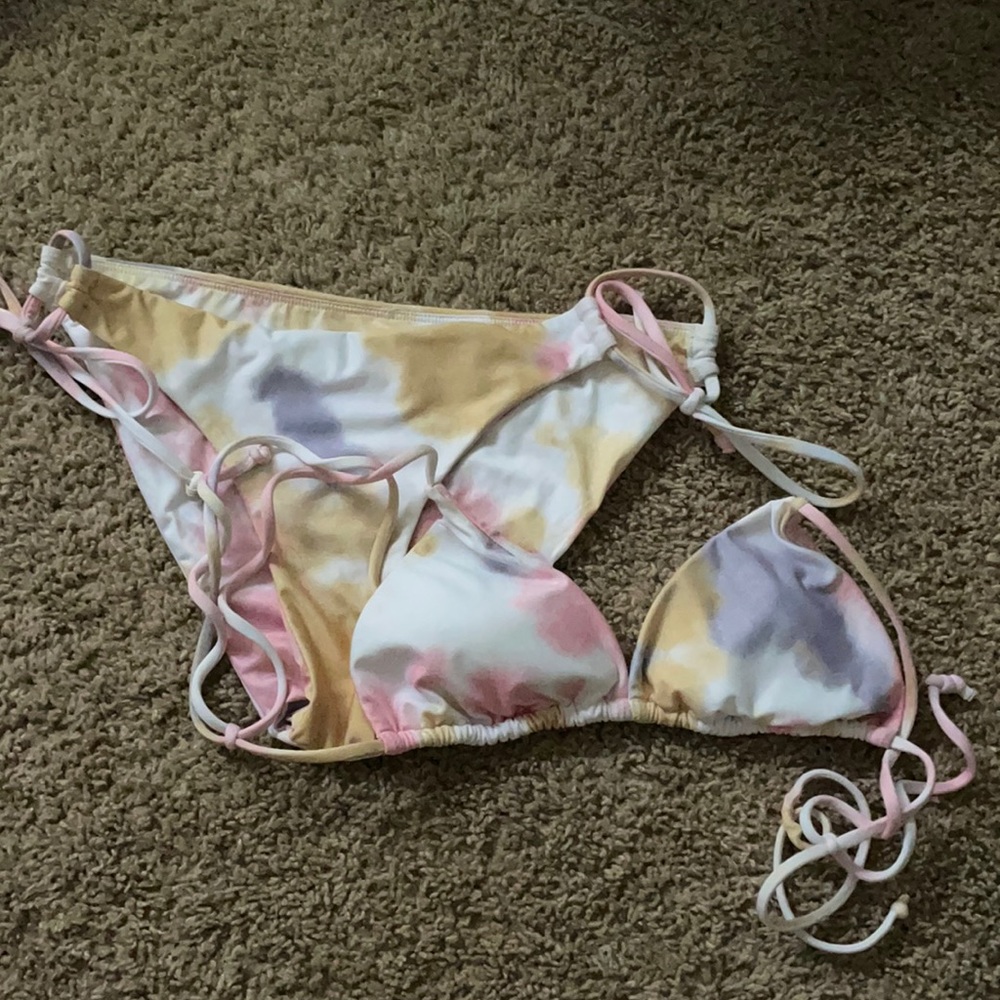 Tie dye string bikini